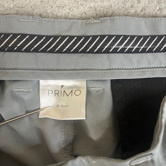 Primo Golf Pants Men 35 Short Gray Tapered Performance Jogger Stretch Ankle Zip - Picture 5 of 13